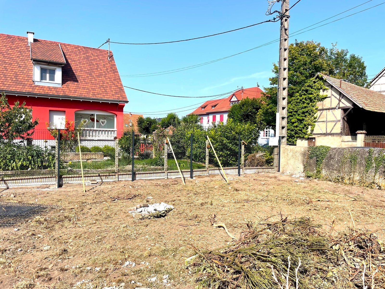 Jardin Saasenheim avant travaux clôture