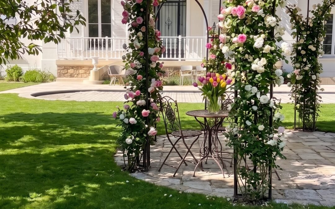 Une gloriette pensée pour dialoguer avec une maison de maître